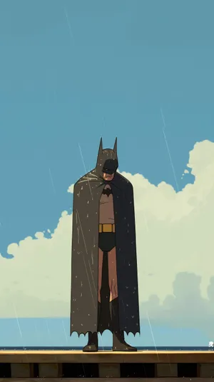 Sad Batman Standing Alone Wallpaper