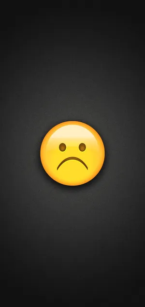Sad Emoji Apple Black Background Wallpaper