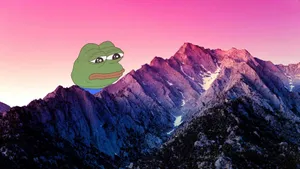 Sad Meme Gradient Mountains Wallpaper