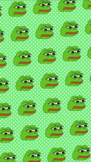 Sad Pepe The Frog Pattern Wallpaper