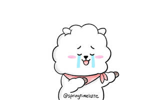 Sad Rj Bt21 In White Wallpaper