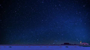 Sad Simpsons Homer Starry Sky Wallpaper