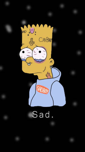 Sad Simpsons Sadboy Sweater Wallpaper