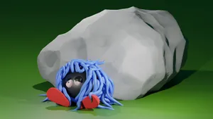 Sad Tangela Clay Sculpture Wallpaper