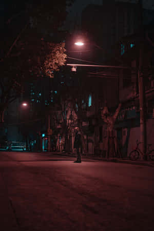 Sad Vibes Man Night Street Wallpaper