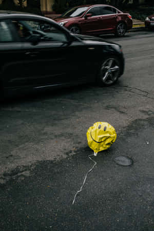 Sad Vibes Smiley Balloon Wallpaper