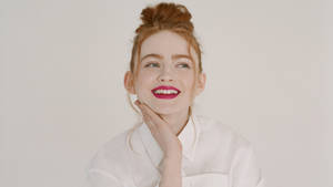 Sadie Sink In White Wallpaper