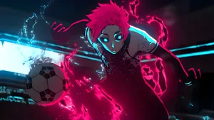 Sae Itoshi Intense Soccer Moment Wallpaper