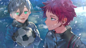Sae Itoshi Winter Soccer Scene Wallpaper