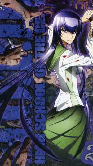 Saeko Busujima In Action Wallpaper