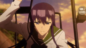 Saeko Busujima In Action Wallpaper