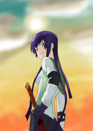 Saeko Busujima In Kendo Ready Stance Wallpaper