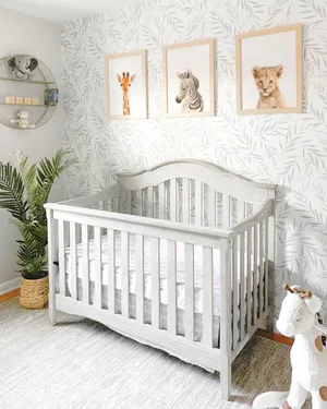 Safari Themed Nursery Room Wallpaper