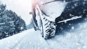 Safe Drive With Winter Tires Wallpaper