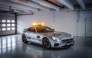 Safety Car On The Race Track Wallpaper