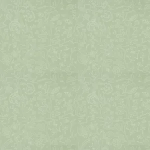 Sage Aesthetic Floral Swirl Pattern Wallpaper