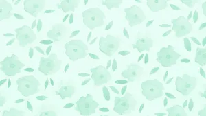 Sage Aesthetic Flower Pattern Design Wallpaper