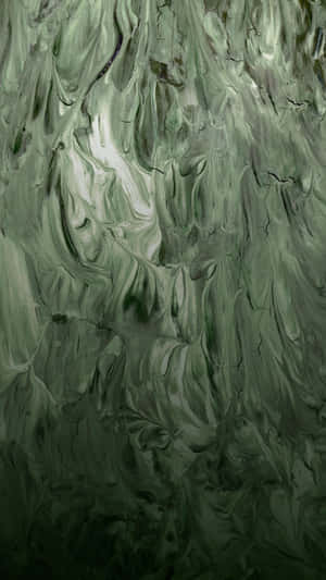 Sage Green Abstract Painting Wallpaper