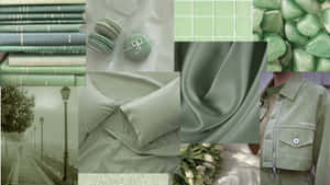 Sage Green Aesthetic Collage Wallpaper