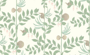 Sage Green Aesthetic Snail Art Wallpaper