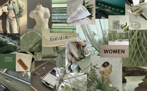 Sage Green Aesthetic Women Wallpaper