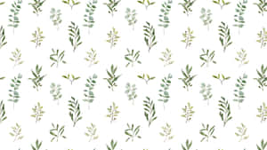 Sage Green Floral Pattern Wallpaper