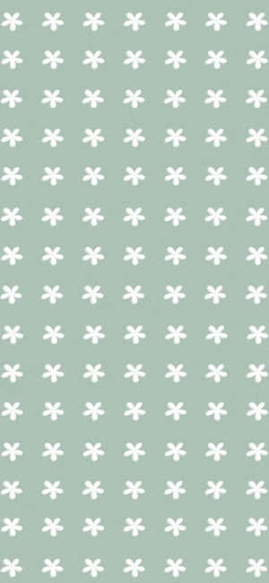 Sage Green Floral Pattern Wallpaper