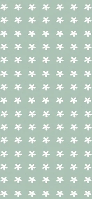 Sage Green Floral Pattern Wallpaper