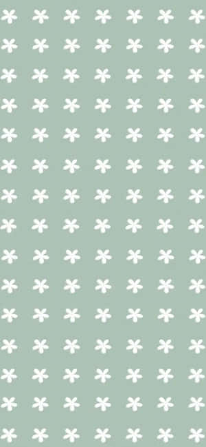Sage Green Floral Pattern Wallpaper