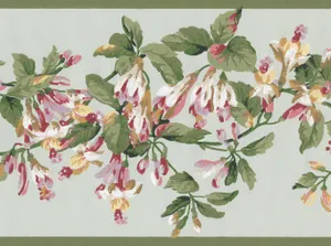 Sage Green Floral Wallpaper