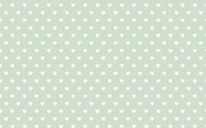 Sage Green Heart Pattern Background Wallpaper