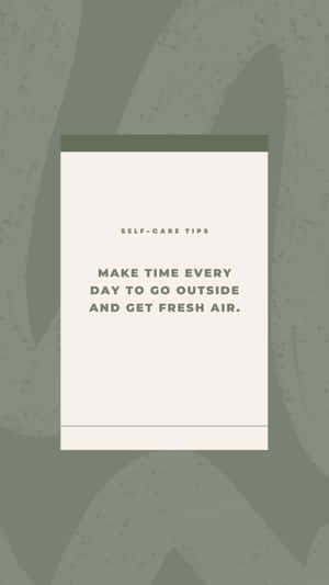 Sage Green Self Care Tip Poster Wallpaper