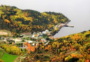 Saguenay Fjord Autumn Colors Wallpaper