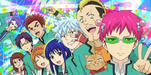 Saiki K Cast Celebration Wallpaper