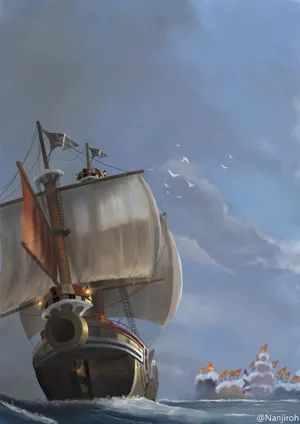 Sail Off To New Adventures With Thousand Sunny Wallpaper