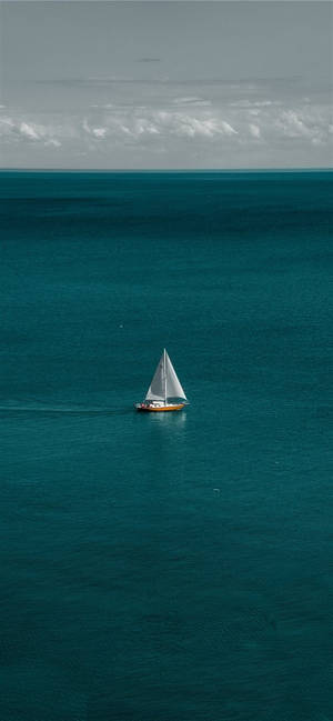 Sailboat Floating Iphone Ios 10 Wallpaper