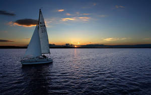 Sailing Alone During Twilight Wallpaper