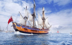 Sailing Hmb Endeavour Vessel Wallpaper