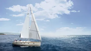 Sailing Sloop Heavenly Skies Wallpaper