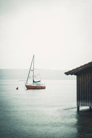 Sailing With Broken Sail Wallpaper