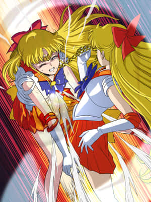 Sailor Venus In Her Classic Fighting Pose Wallpaper