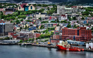 Saint John Canada Cityscapeand Harbor Wallpaper