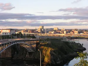 Saint John Cityscapeat Dusk Wallpaper