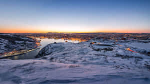 Saint John Winter Sunset View Wallpaper
