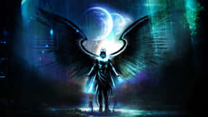 Saint Michael The Archangel Battling Darkness Wallpaper