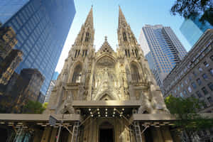 Saint Patrick's Cathedral Entrance Wallpaper