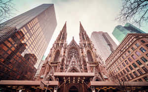 Saint Patrick's Cathedral Retro Filter Wallpaper