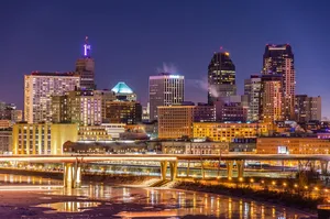 Saint Paul Minnesota Skyline Night Wallpaper