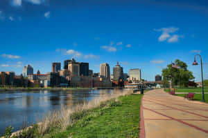 Saint Paul Minnesota Skyline Riverside View Wallpaper