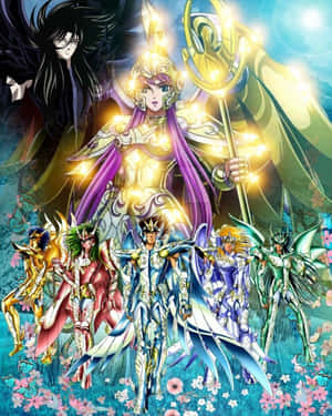 Saint Seiya Hades Athenaand Saints Wallpaper